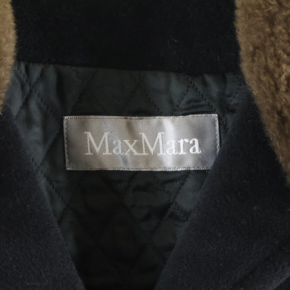 Max Mara(マックスマーラ) 襟ファー付き 裏地キルティング ロング