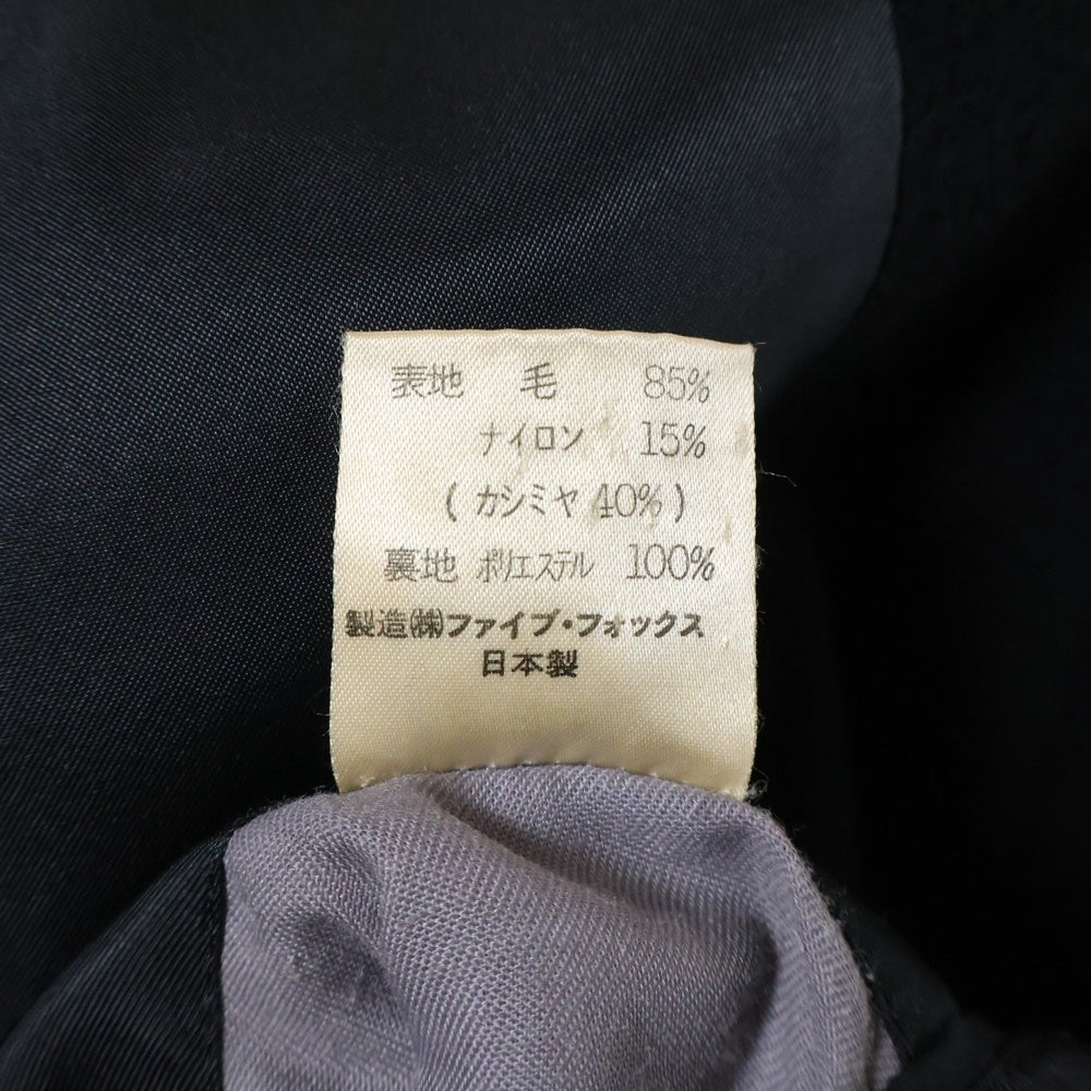 NO BRAND(ノーブランド) TETSU COMME CA DU MODE(テツコムサデモード) カシミヤ チェスターコート ブラック
