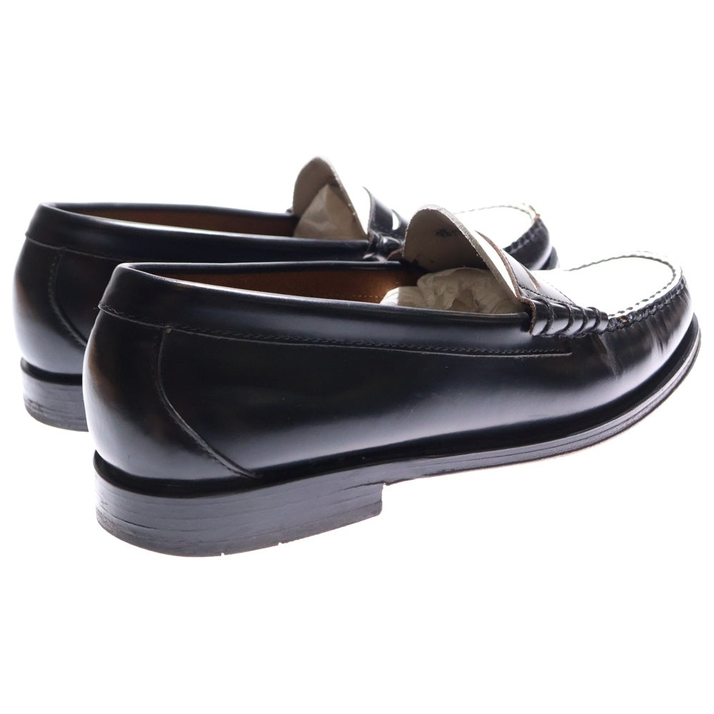G.H.Bass WEEJUNS(ジーエイチバスウィージャンズ) WEEJUN HERITAGE LARSON MOC PENNY ツートン レザー ローファー ブラック/ホワイト BA1101H-001