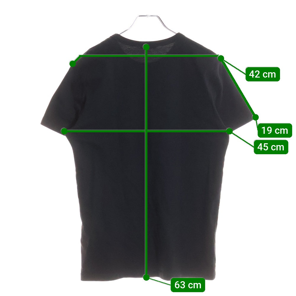 MONCLER(モンクレール) 20SS MAGLIA T-SHIRT ロゴパッチ付き クルーネック半袖Tシャツ カットソー ブラック E10918041850 8390T