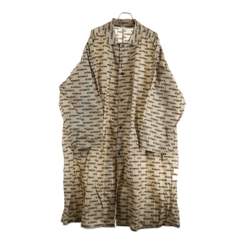 VETEMENTS(ヴェトモン) 18AW MONOGRAM RAINCOAT ロゴ総柄 ナイロン