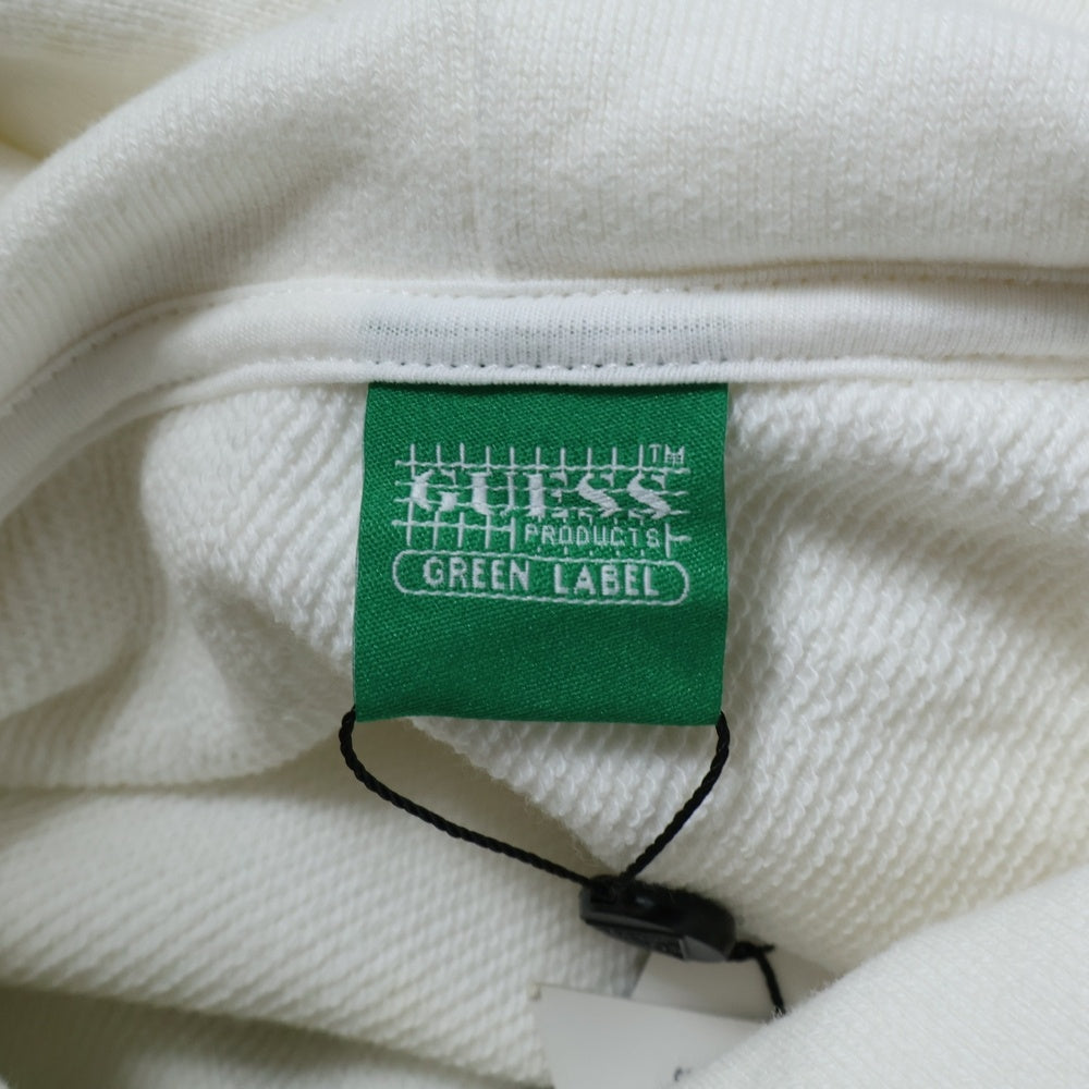 GUESS(ゲス) Green Label×Ricky Powell グリーンレーベル リッキーパウエル フロントプリント プルオーバーパーカー フーディー ホワイトMI4K8360RP