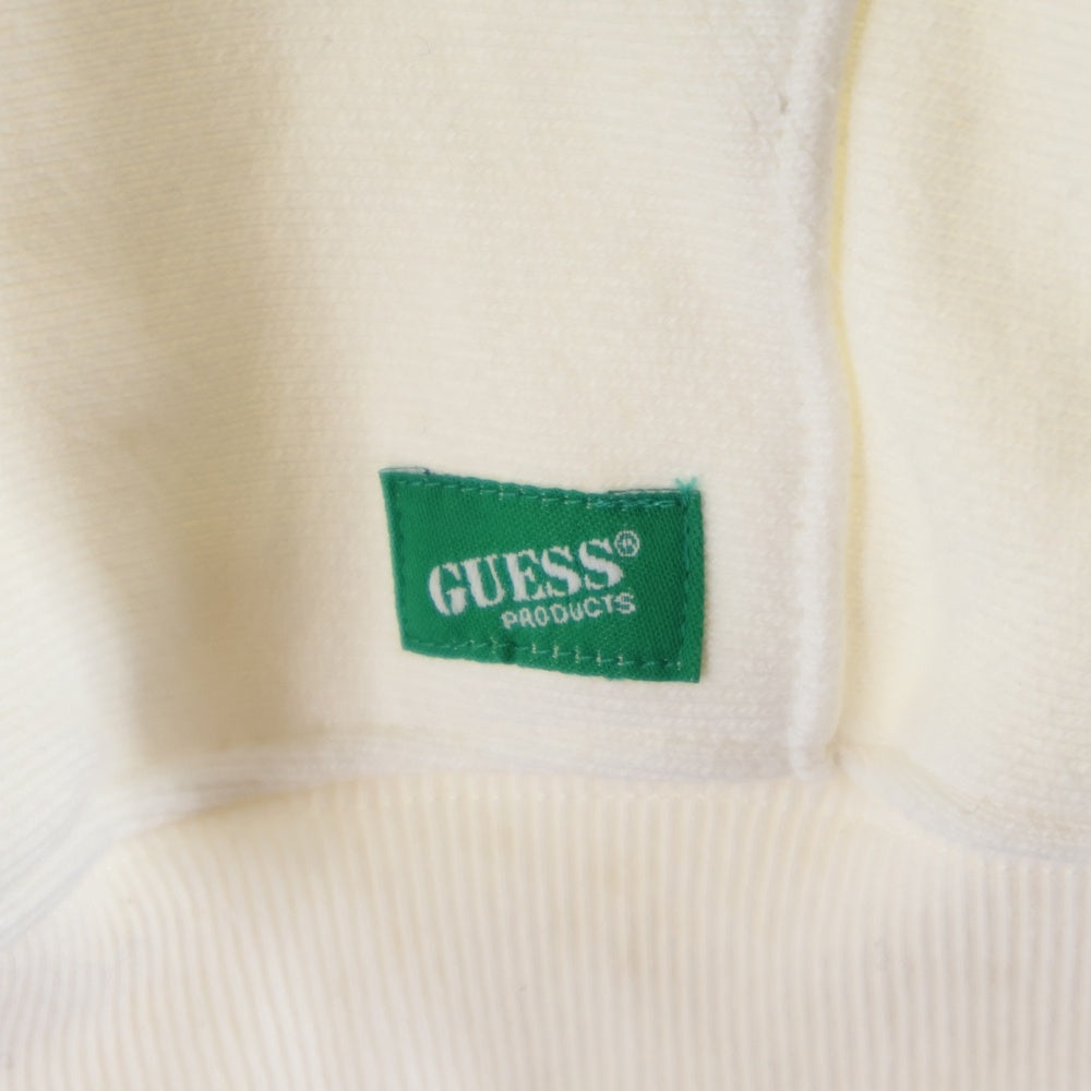 GUESS(ゲス) Green Label×Ricky Powell グリーンレーベル リッキーパウエル フロントプリント プルオーバーパーカー フーディー ホワイトMI4K8360RP