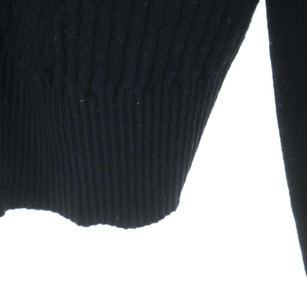 DIESEL(ディーゼル) フロントカット 長袖ニットジップカーディガン ブラック 00E8M200034 レディース