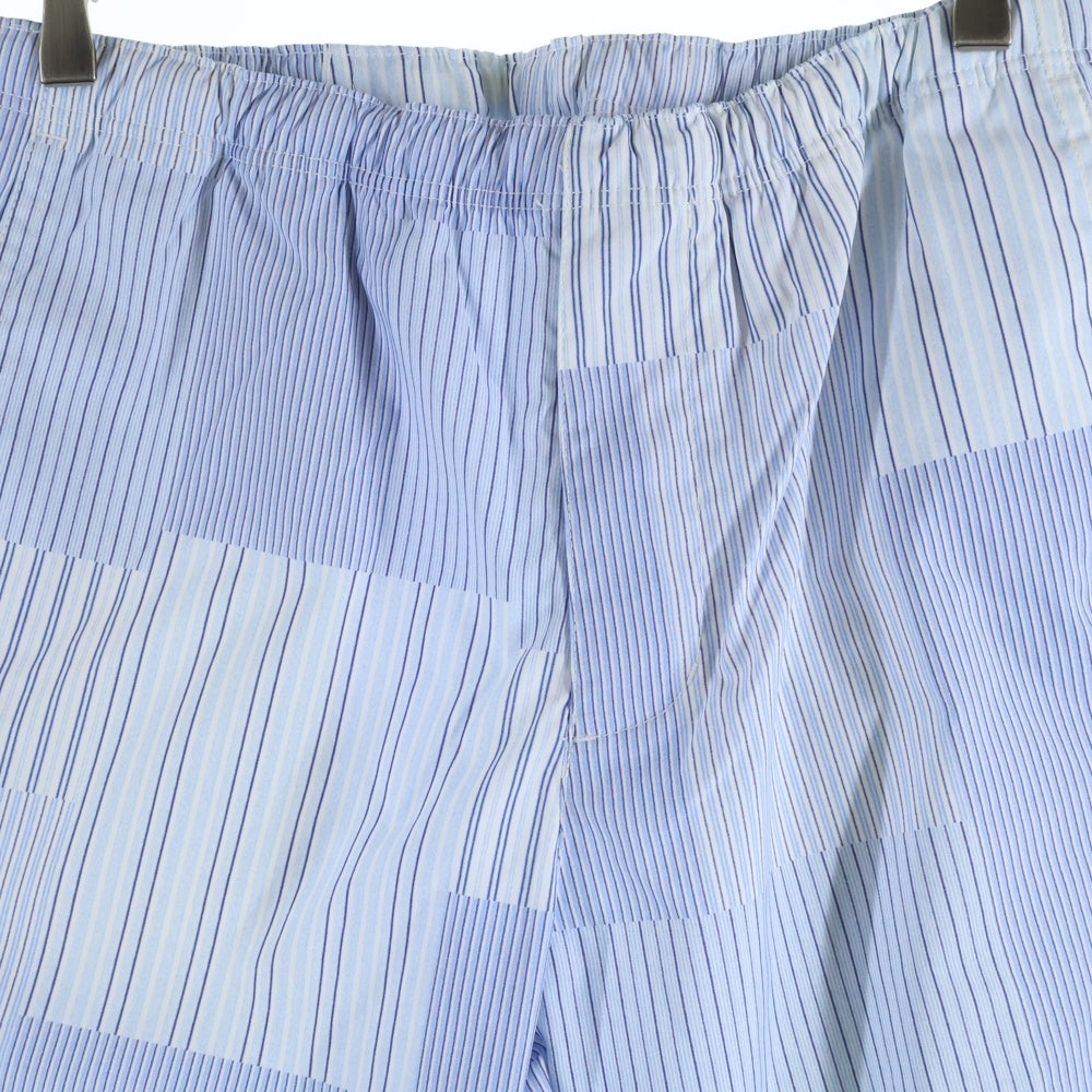 SSZ(エスエスズィー) 18SS × BEAMS STRIPE P/W PRINT SHAKA PANTS ビームス ストライプ 転写プリント シャカパンツ ブルー 11-24-2108-803-90-14