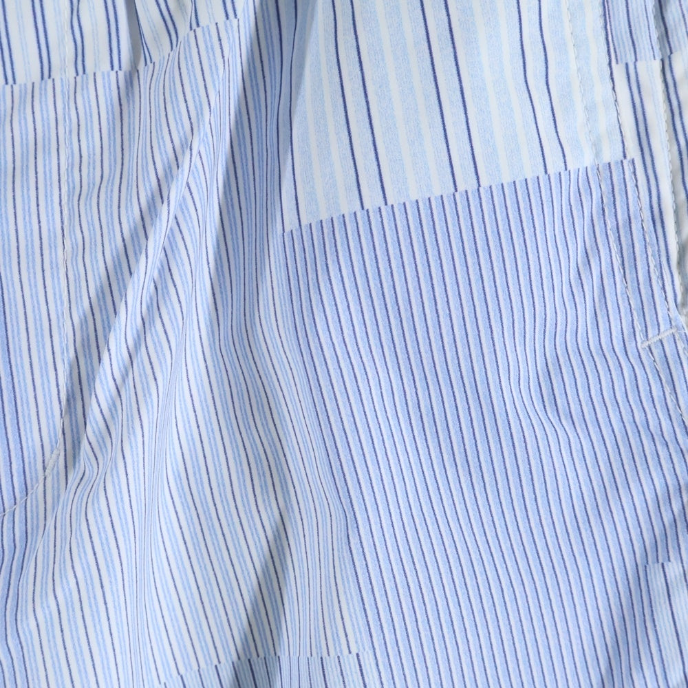 SSZ(エスエスズィー) 18SS × BEAMS STRIPE P/W PRINT SHAKA PANTS ビームス ストライプ 転写プリント シャカパンツ ブルー 11-24-2108-803-90-14