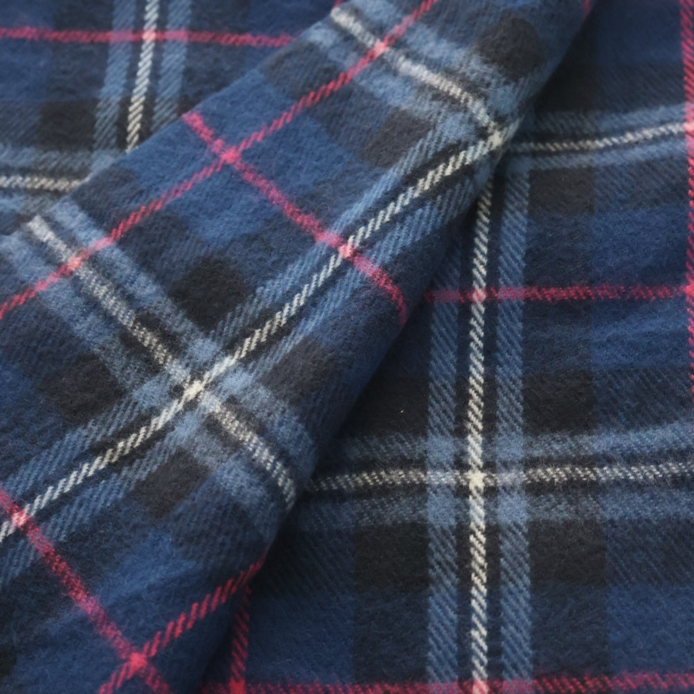 NO BRAND(ノーブランド) AFTERNOON TEA チェック総柄 マフラー レディース ネイビー