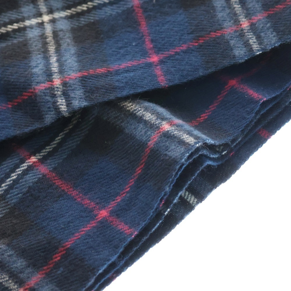 NO BRAND(ノーブランド) AFTERNOON TEA チェック総柄 マフラー レディース ネイビー