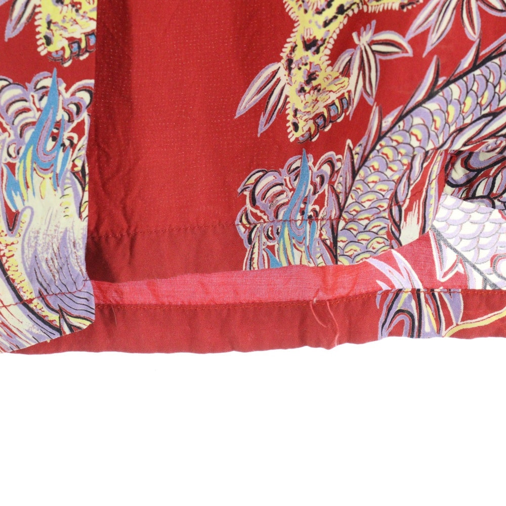 SUN SURF(サンサーフ) SPECIAL EDITION TORNADO TIGER トルネードタイガー レーヨン 半袖 アロハシャツ レッド SS38417