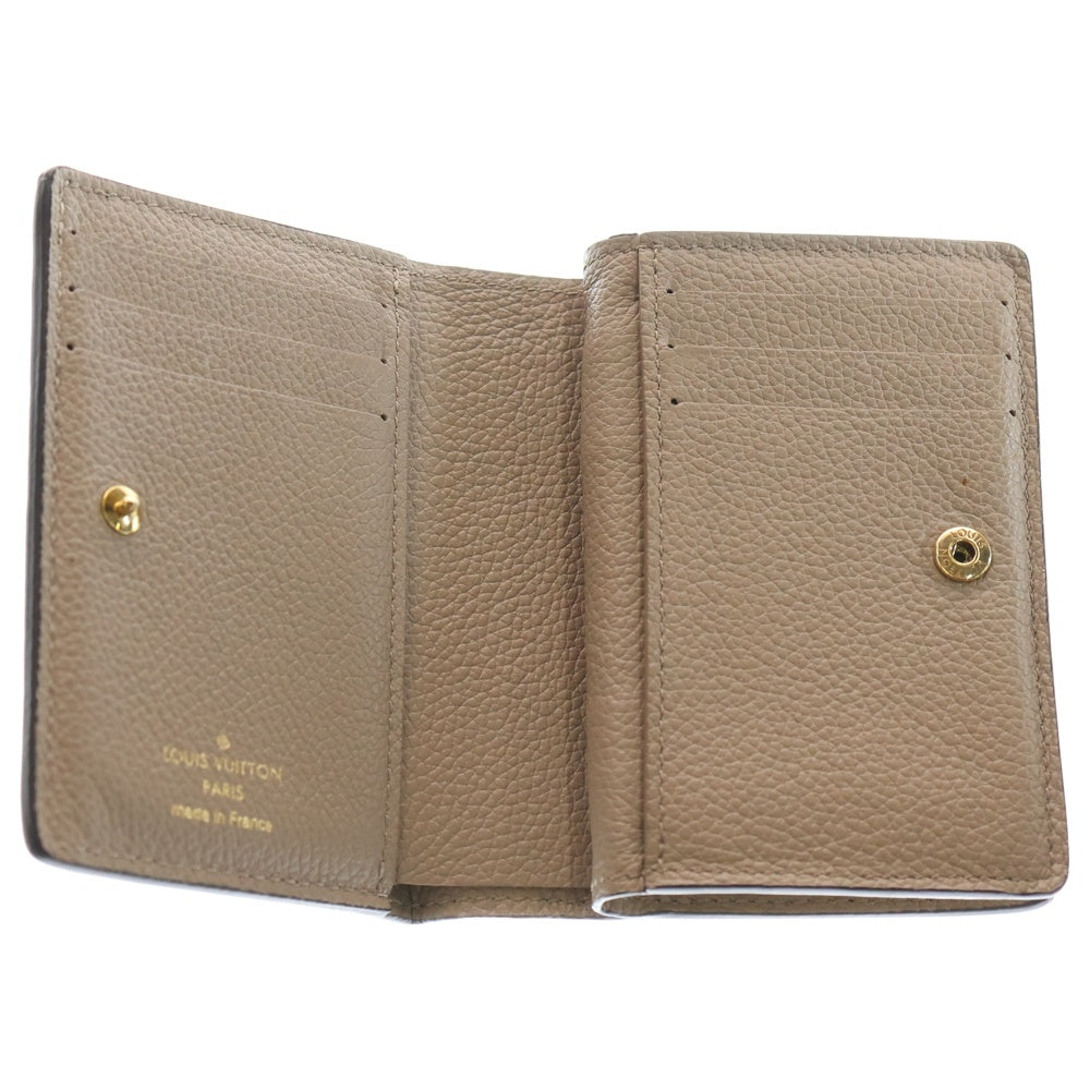 LOUIS VUITTON(ルイヴィトン) モノグラム アンプラント ポルトフォイユ クレア トゥルトレール レザー 二つ折り財布 ベージュ M80152 レディース