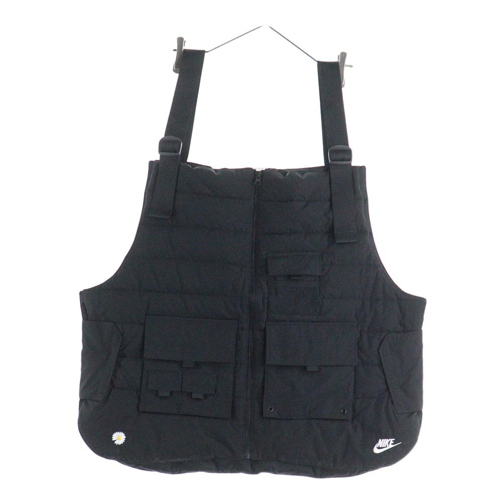 NIKE(ナイキ) 23SS ×PEACEMINUSONE G-Dragon 23SS NRG CF 2+1 ピースマイナスワン 韓国限定 ロゴ刺繍 バックプリント ダウンベスト ブラック DR0099-010