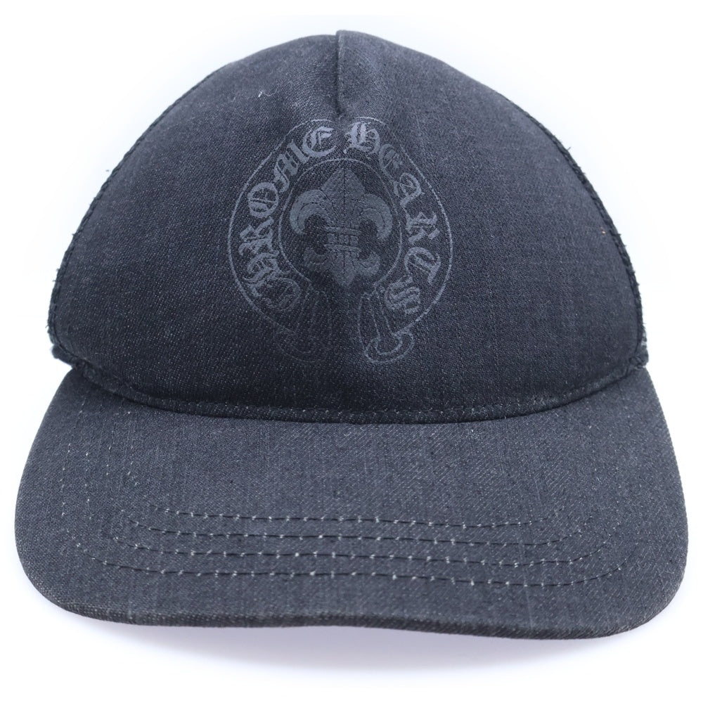 CHROME HEARTS(クロムハーツ) Trucker Cap BS Flare Print Cross Ball Mesh BSフレア トラッカーメッシュキャップ ブラック