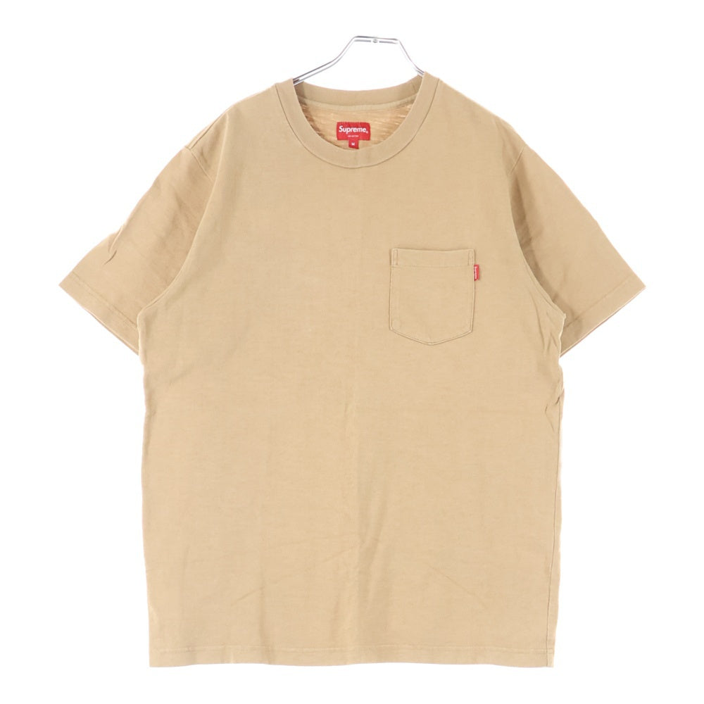 SUPREME(シュプリーム) 19SS Pocket Tee ポケット クルーネック 半袖Tシャツ カットソー ブラウン