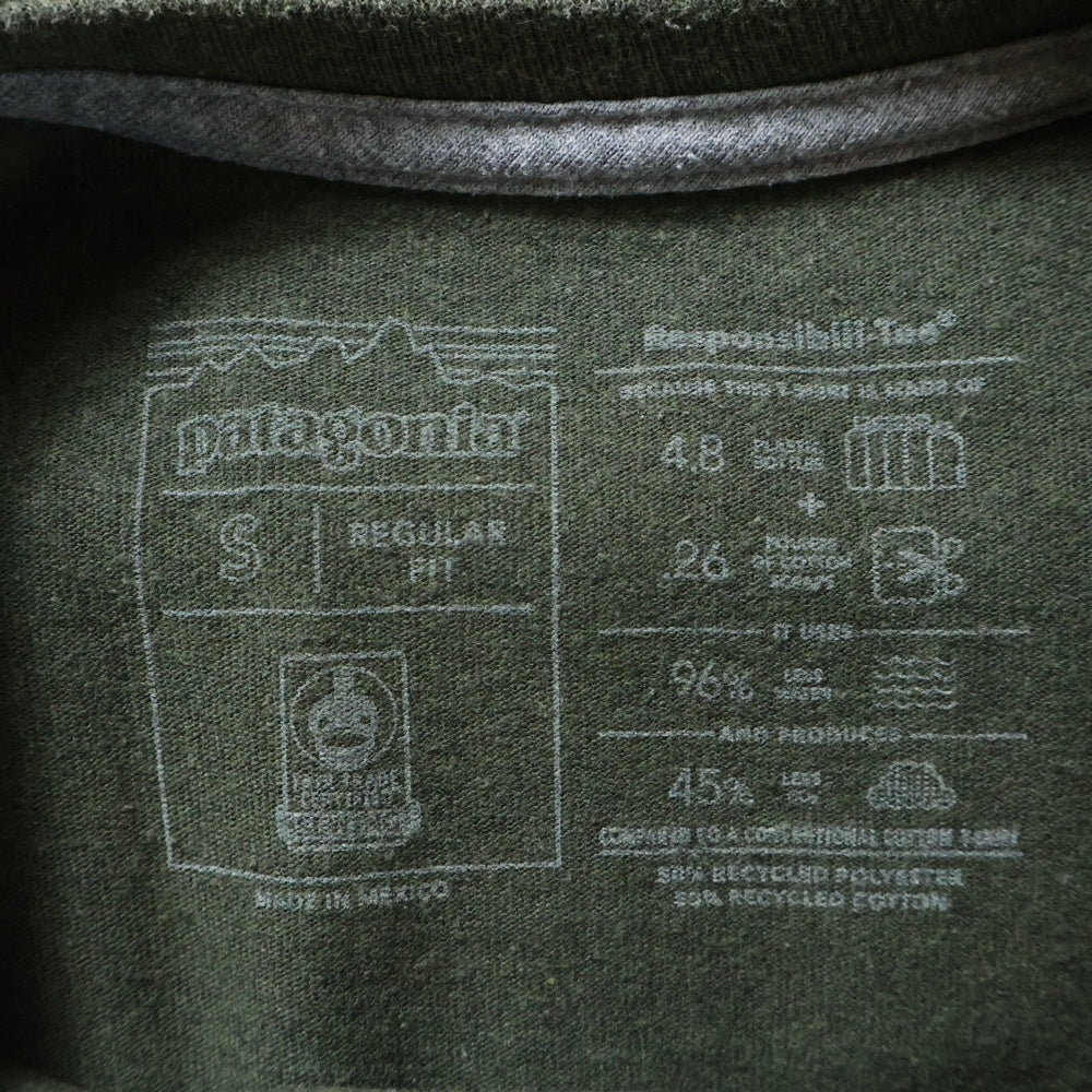 PATAGONIA(パタゴニア) ロゴプリント トラウト オーガニック コットン ポケット 半袖Tシャツ カットソー