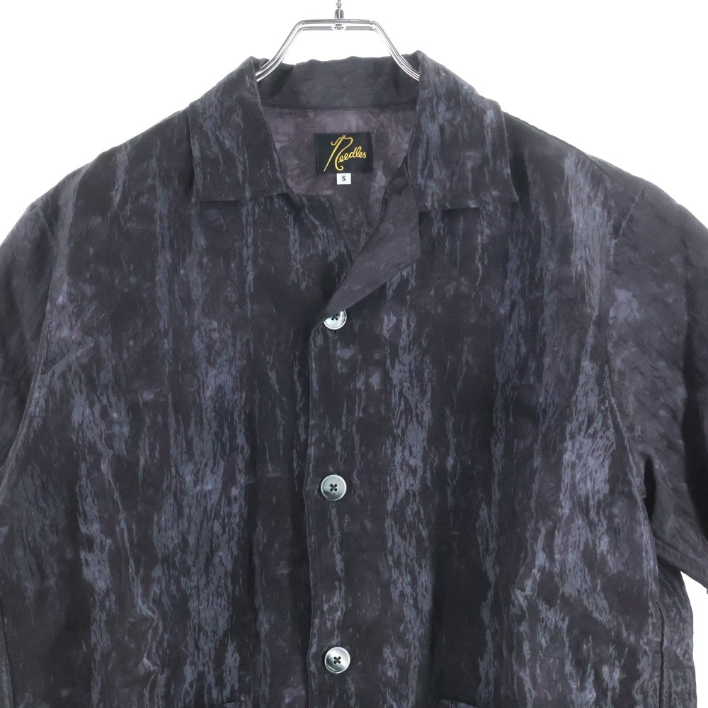 Needles(ニードルス) 24SS Cabana R/N Bright Cloth Uneven Dye Shirt ブライトクロス レーヨン/ナイロン カバナシャツ ブラウン