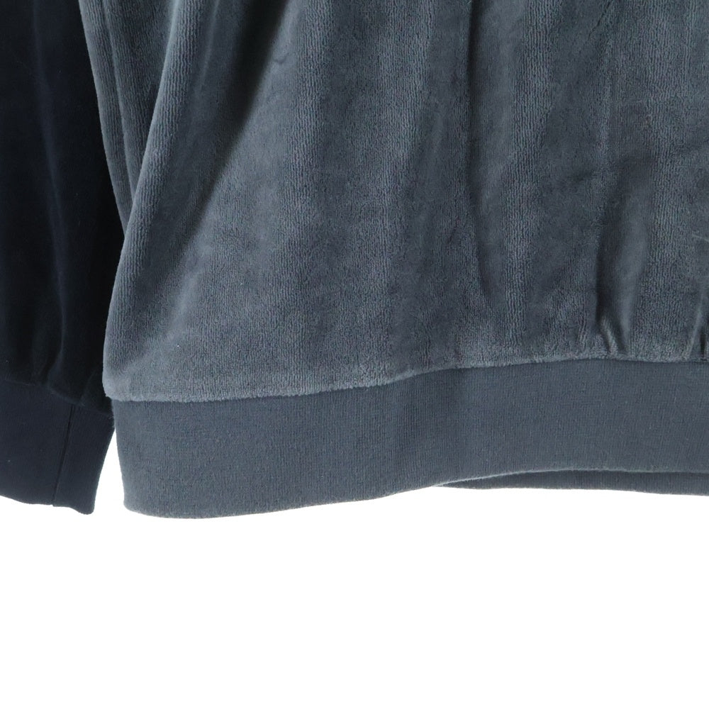 SUPREME(シュプリーム) 19SS Stripe Velour Raglan L/S Polo ストライプ ベロア ラグラン 長袖シャツ ブラック