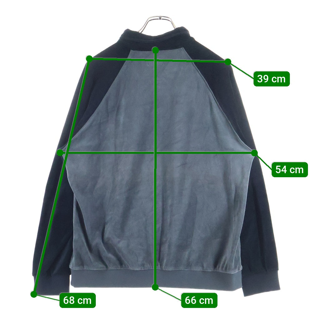 SUPREME(シュプリーム) 19SS Stripe Velour Raglan L/S Polo ストライプ ベロア ラグラン 長袖シャツ ブラック