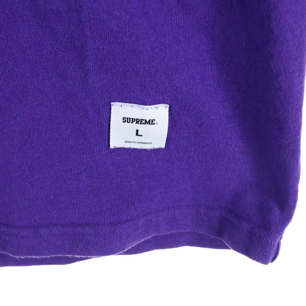 SUPREME(シュプリーム) 23SS Sketch Embroidered S/S Top スケッチ アーチロゴ クルーネック半袖Tシャツ カットソー パープル