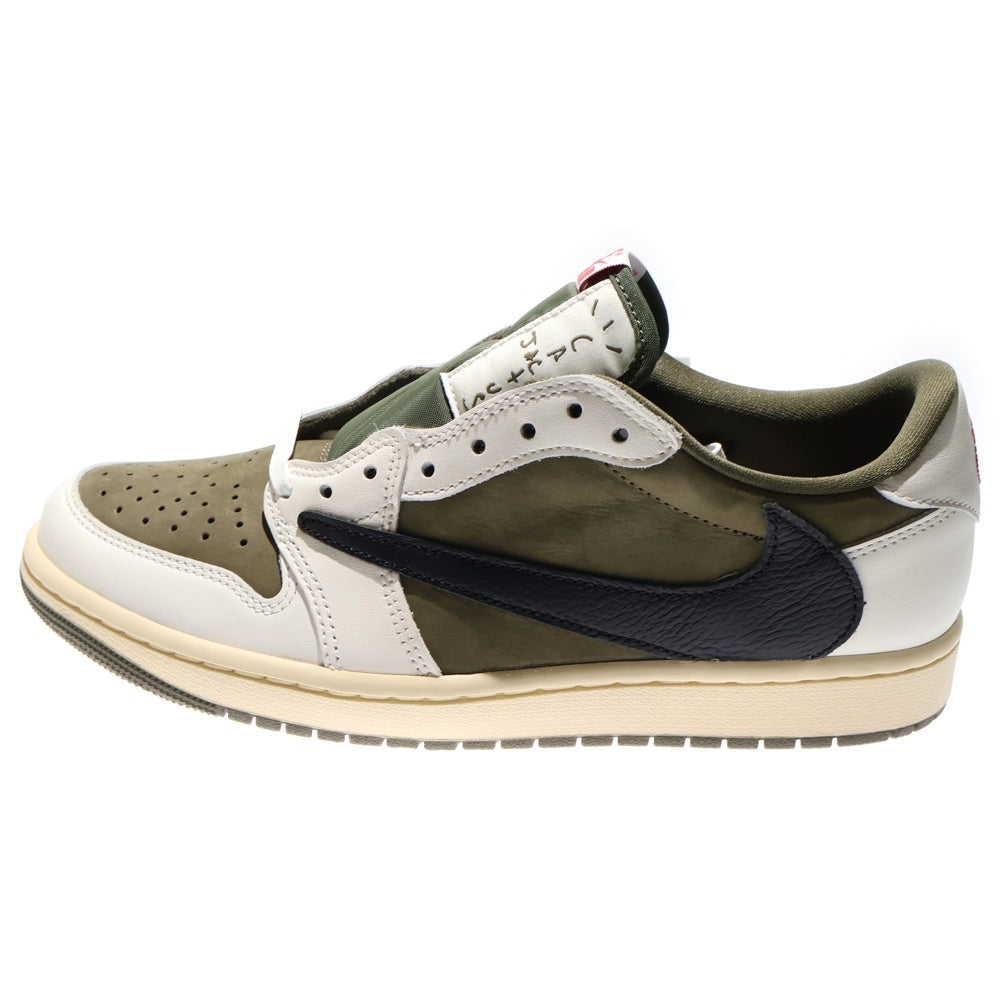NIKE(ナイキ) ×TRAVIS SCOTT AIR JORDAN 1 LOW OG SP Reverse Olive トラヴィススコット エアジョーダン1 リバースオリーブ ローカットスニーカー US9/27cm DM7866-200