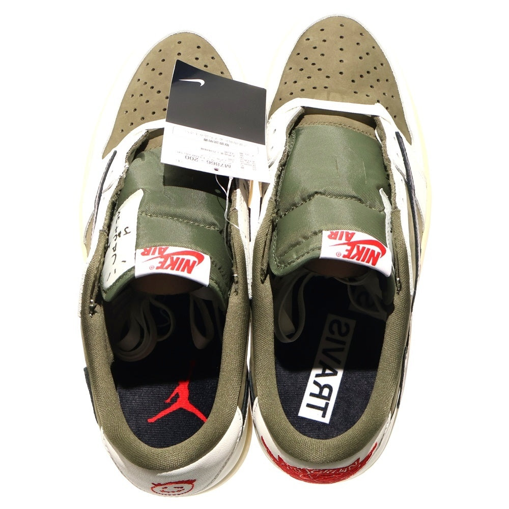 NIKE(ナイキ) ×TRAVIS SCOTT AIR JORDAN 1 LOW OG SP Reverse Olive トラヴィススコット エアジョーダン1 リバースオリーブ ローカットスニーカー US9/27cm DM7866-200
