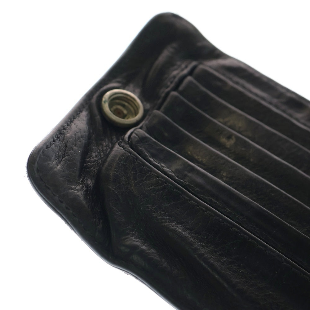 CHROME HEARTS(クロムハーツ) 1SNAP 1スナップ クロス ボールボタン レザーウォレット 財布 ブラック BCA361