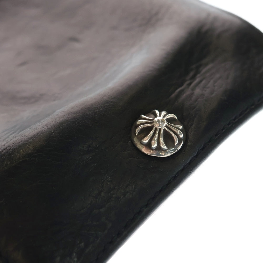 CHROME HEARTS(クロムハーツ) 1SNAP 1スナップ クロス ボールボタン レザーウォレット 財布 ブラック BCA361