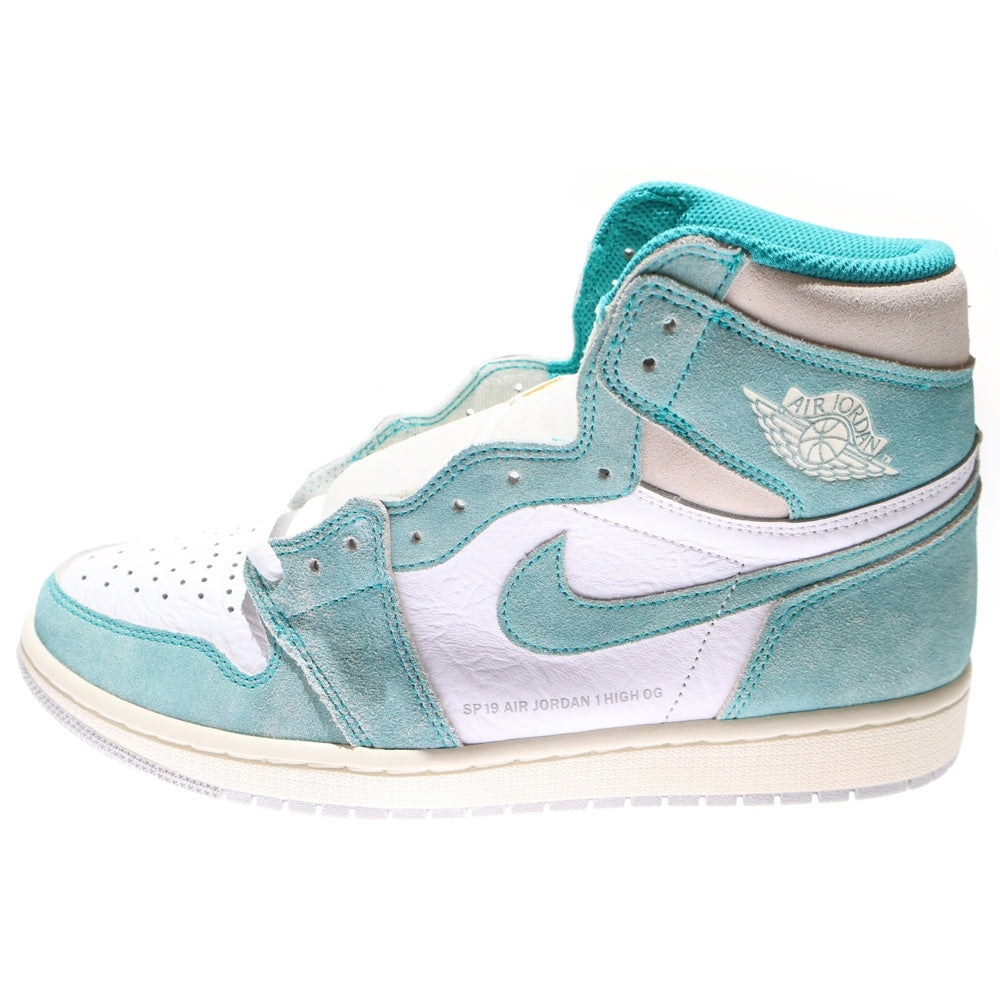 NIKE(ナイキ) AIR JORDAN1 RETRO HIGH OG エアジョーダン1 ターボグリーン ハイカットスニーカー ホワイト/グリーン US10/28cm 555088-311