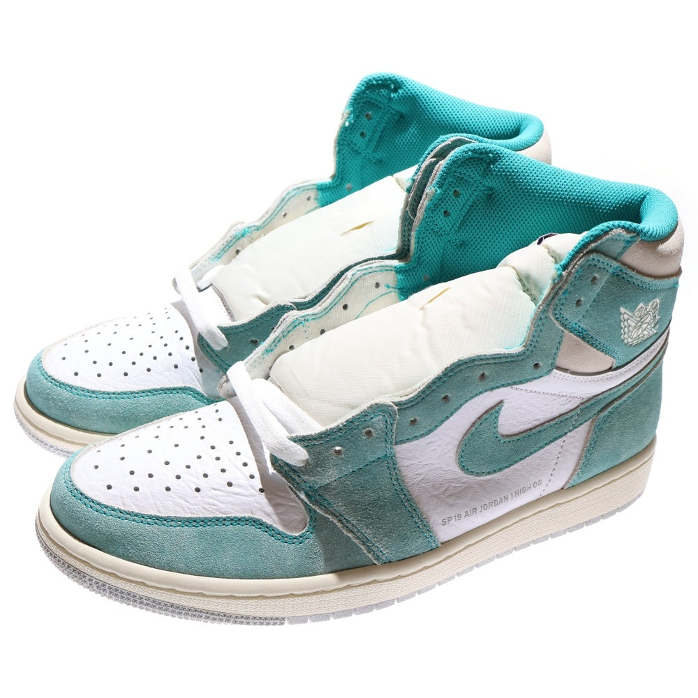 NIKE(ナイキ) AIR JORDAN1 RETRO HIGH OG エアジョーダン1 ターボグリーン ハイカットスニーカー ホワイト/グリーン US10/28cm 555088-311