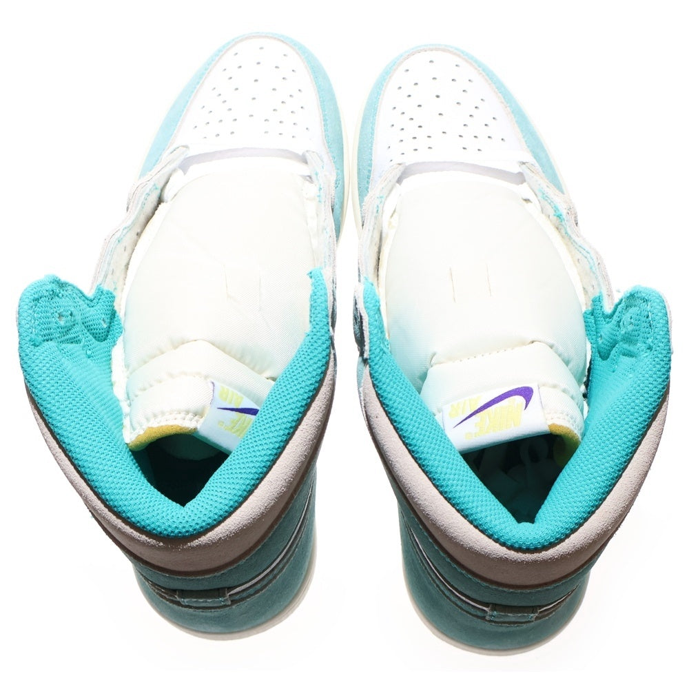 NIKE(ナイキ) AIR JORDAN1 RETRO HIGH OG エアジョーダン1 ターボグリーン ハイカットスニーカー ホワイト/グリーン US10/28cm 555088-311