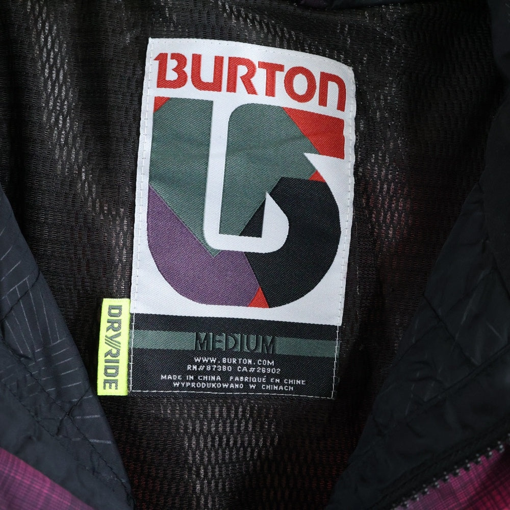 BURTON(バートン) DRY RIDE フード付き ナイロン チェック ジャケット