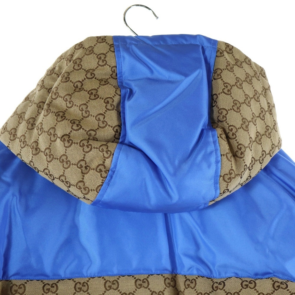 GUCCI(グッチ) GG JACQUARD HOODED DOWN JACKET GGコットンキャンバス パデッド ダウンジャケット ブラウン 751395 Z8BJ6 2190