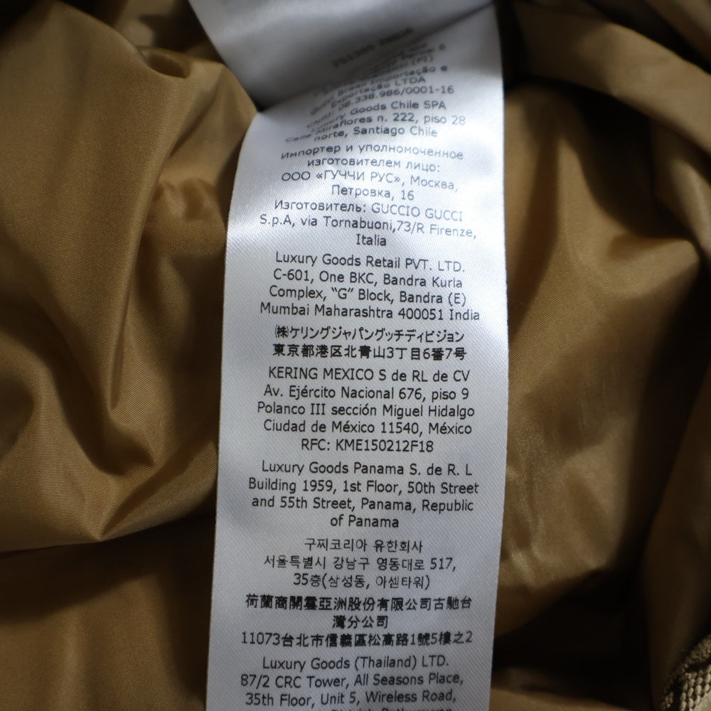 GUCCI(グッチ) GG JACQUARD HOODED DOWN JACKET GGコットンキャンバス パデッド ダウンジャケット ブラウン 751395 Z8BJ6 2190