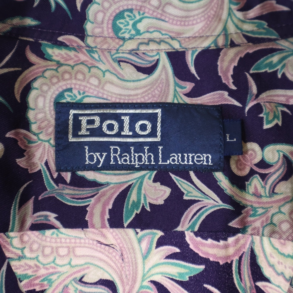 POLO RALPH LAUREN(ポロラルフローレン) 90s ペイズリー オープンカラー 半袖シャツ アロハシャツ マルチ