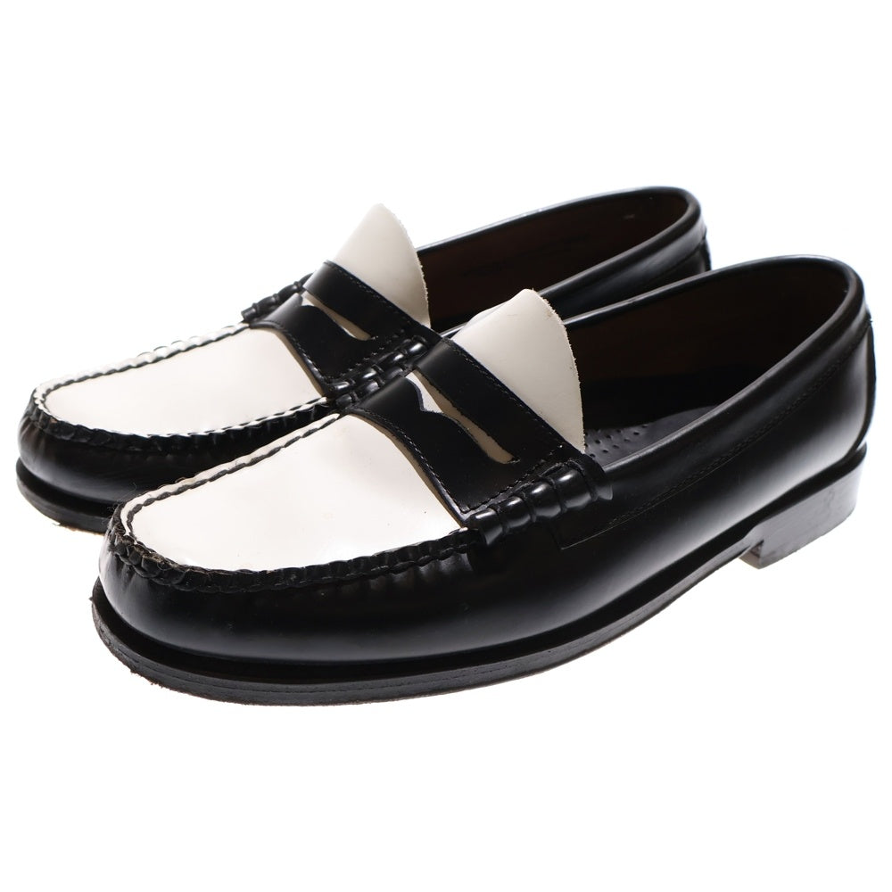 G.H.Bass(ジーエイチバス) LARSON Moc Penny ツートン ローファー 革靴 US8.5/26 ブラック/ホワイト BA11010H 001
