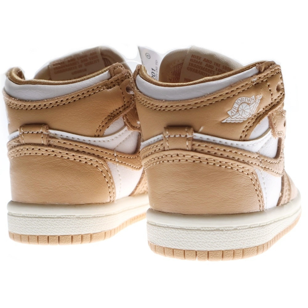 NIKE(ナイキ) TD Air Jordan 1 Retro High OG Praline エアジョーダン 1 レトロハイオージー プラリネ ハイカットスニーカー ベージュ US2C/8cm FN6623-201 キッズ