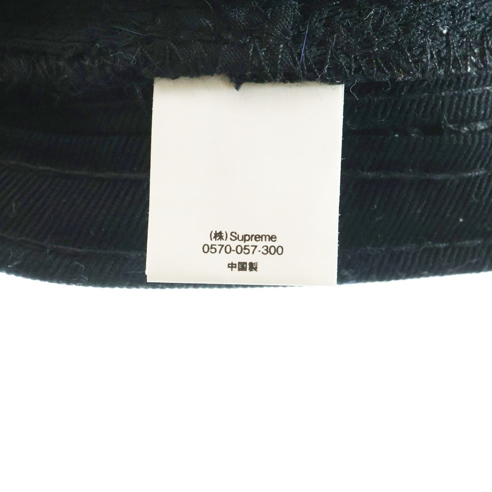 SUPREME(シュプリーム) 21SS Reflective Zip Crusher ロゴリフレクティブ ラウンドジップ バケットハット 帽子 ブラック/シルバー