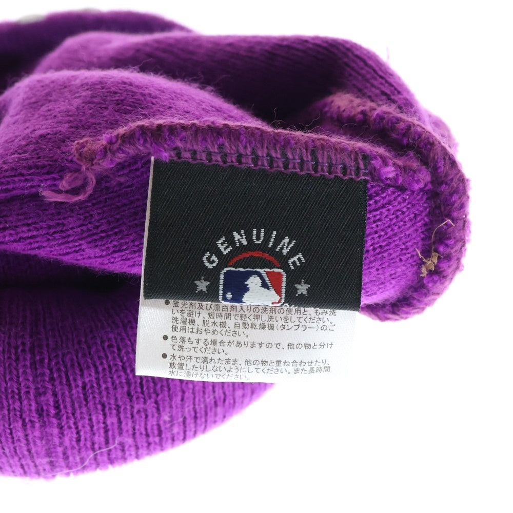 NEW ERA(ニューエラ) NY ロゴ刺繍 ビーニー ニット帽 パープル