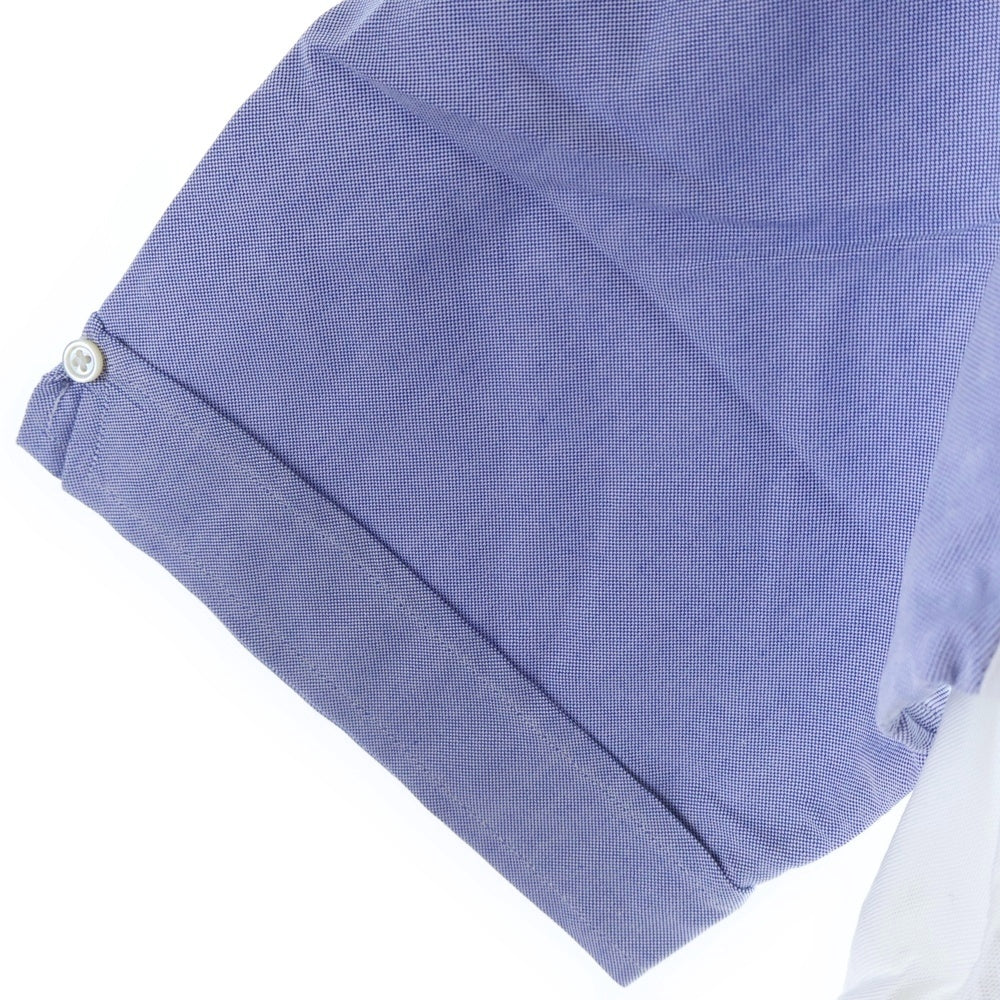 BLACK FLEECE BY BROOKS BROTHERS(ブラック フリース バイ ブルックス ブラザーズ) パネルランダム ストライプ ボタンダウン 長袖シャツ ホワイト/ブルー