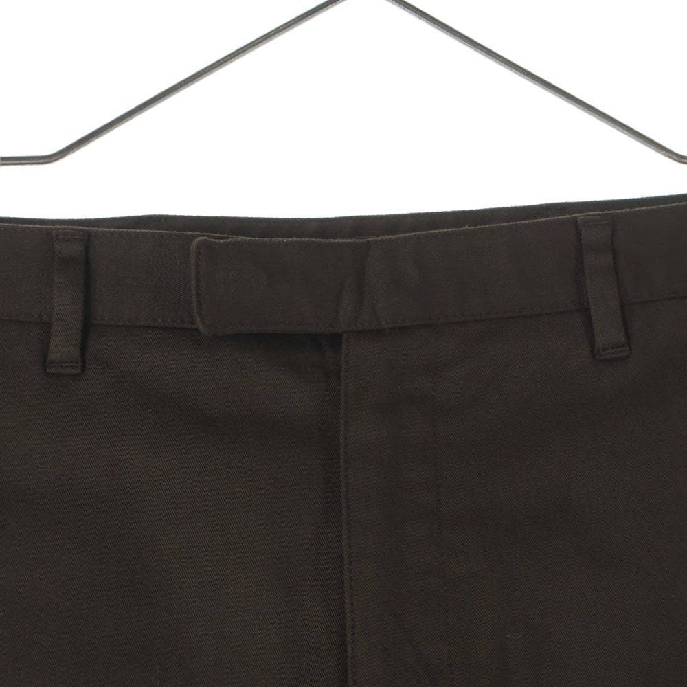 PRADA(プラダ) ロゴラバー スラックス ストレート コットンパンツ ブラウン SPA40H