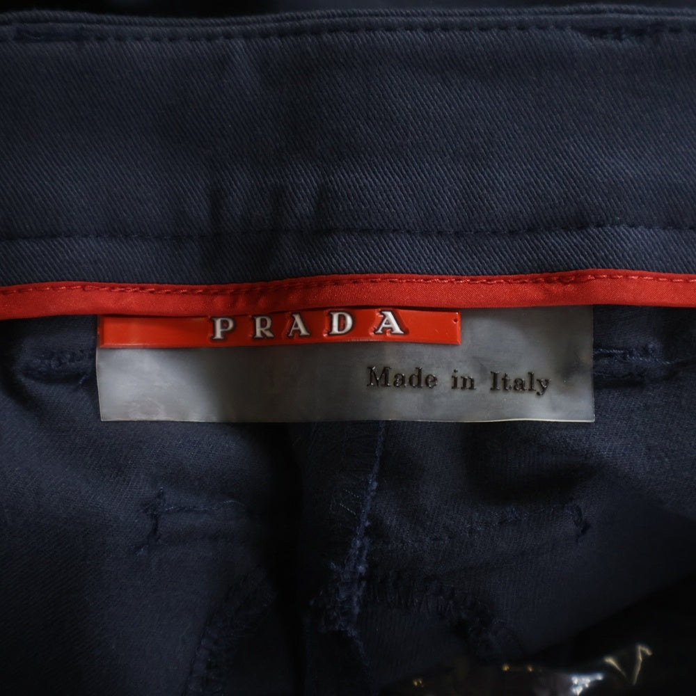 PRADA(プラダ) スラックス スキニーコットンパンツ ネイビー