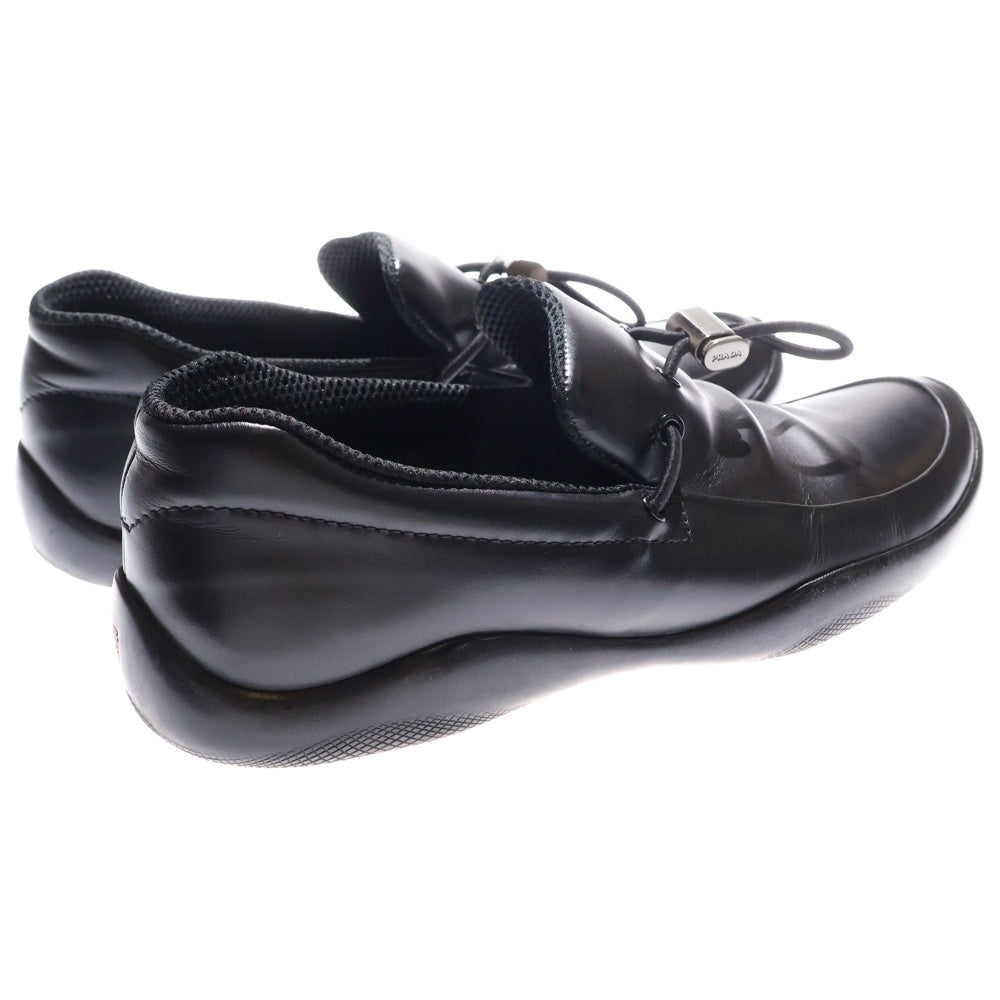 PRADA SPORT(プラダ スポーツ) レザー ドライビングシューズ ローファー ブラック 744