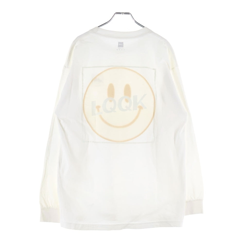 LQQK STUDIO(ルックスタジオ) Smile L/S Tee スマイル UVプリント ロングスリーブ 長袖Tシャツ ホワイト