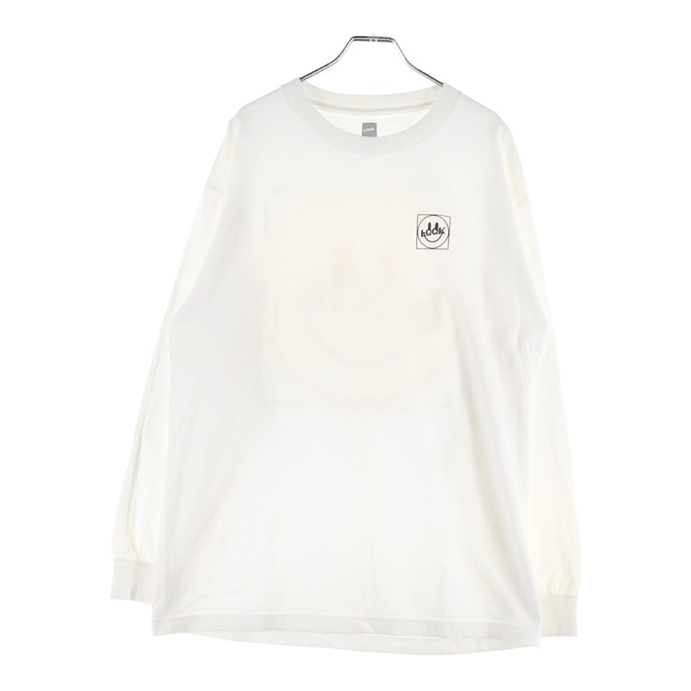 LQQK STUDIO(ルックスタジオ) Smile L/S Tee スマイル UVプリント ロングスリーブ 長袖Tシャツ ホワイト