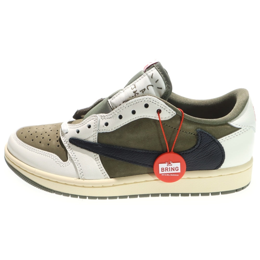 NIKE(ナイキ) ×TRAVIS SCOTT AIR JORDAN 1 LOW OG SP Reverse Olive トラヴィススコット エアジョーダン1 リバースオリーブ ローカットスニーカー US7/25cm DM7866-200 レディース