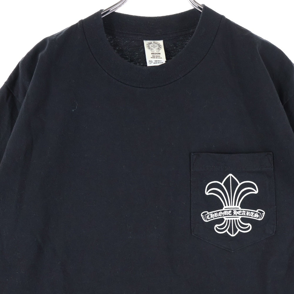 CHROME HEARTS(クロムハーツ) BS FLEUR S/S TEE BSフレア プリント クルーネック 半袖ポケットTシャツ カットソー ブラック