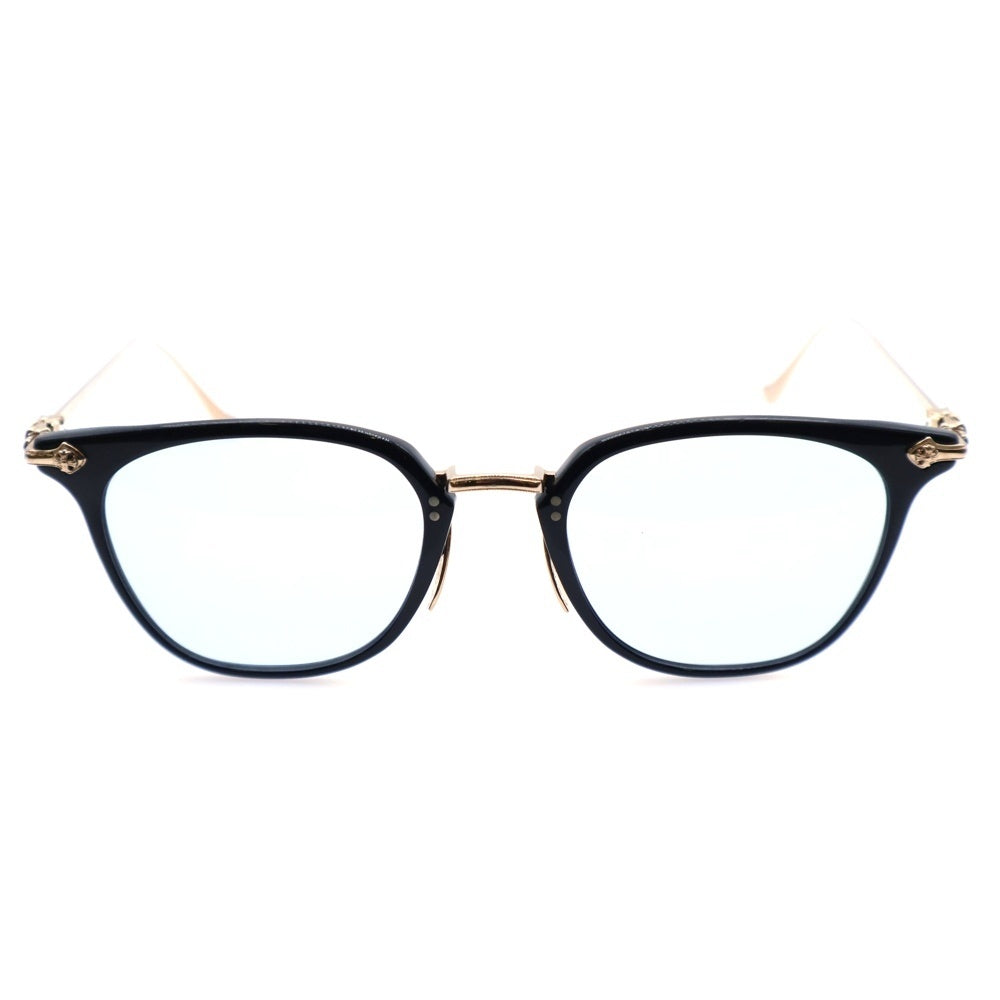 CHROME HEARTS(クロムハーツ) SHAGASS サイドクロステンプル ウェリントン サングラス 眼鏡 ブラック×ゴールド