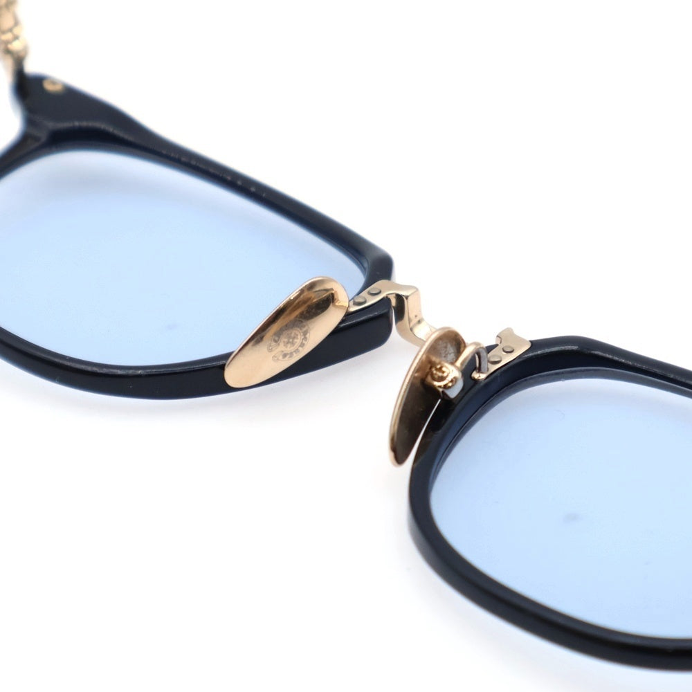 CHROME HEARTS(クロムハーツ) SHAGASS サイドクロステンプル ウェリントン サングラス 眼鏡 ブラック×ゴールド