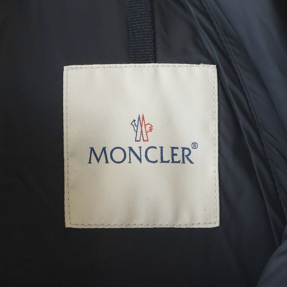 MONCLER(モンクレール) 15AW RETHEL GIUBBOTTO リセル ファー付き ウール ダウンジャケット フーディ ネイビー A20914190920 54272