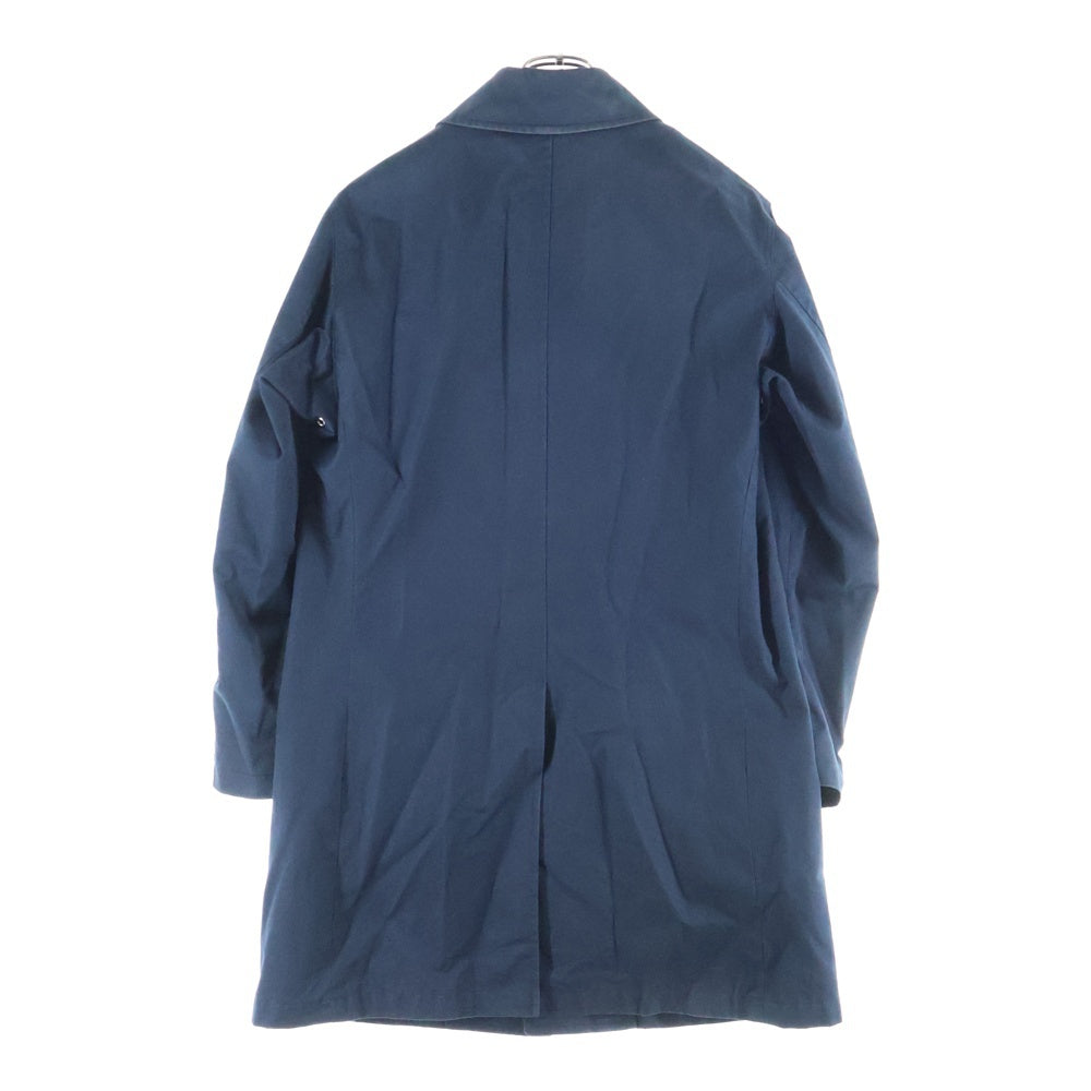 GRENFELL(グレンフェル) ウールチェックライナー付き ステンカラーロングコート ネイビー