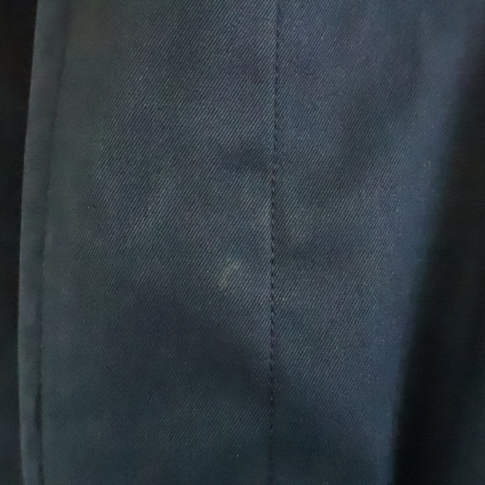 GRENFELL(グレンフェル) ウールチェックライナー付き ステンカラーロングコート ネイビー